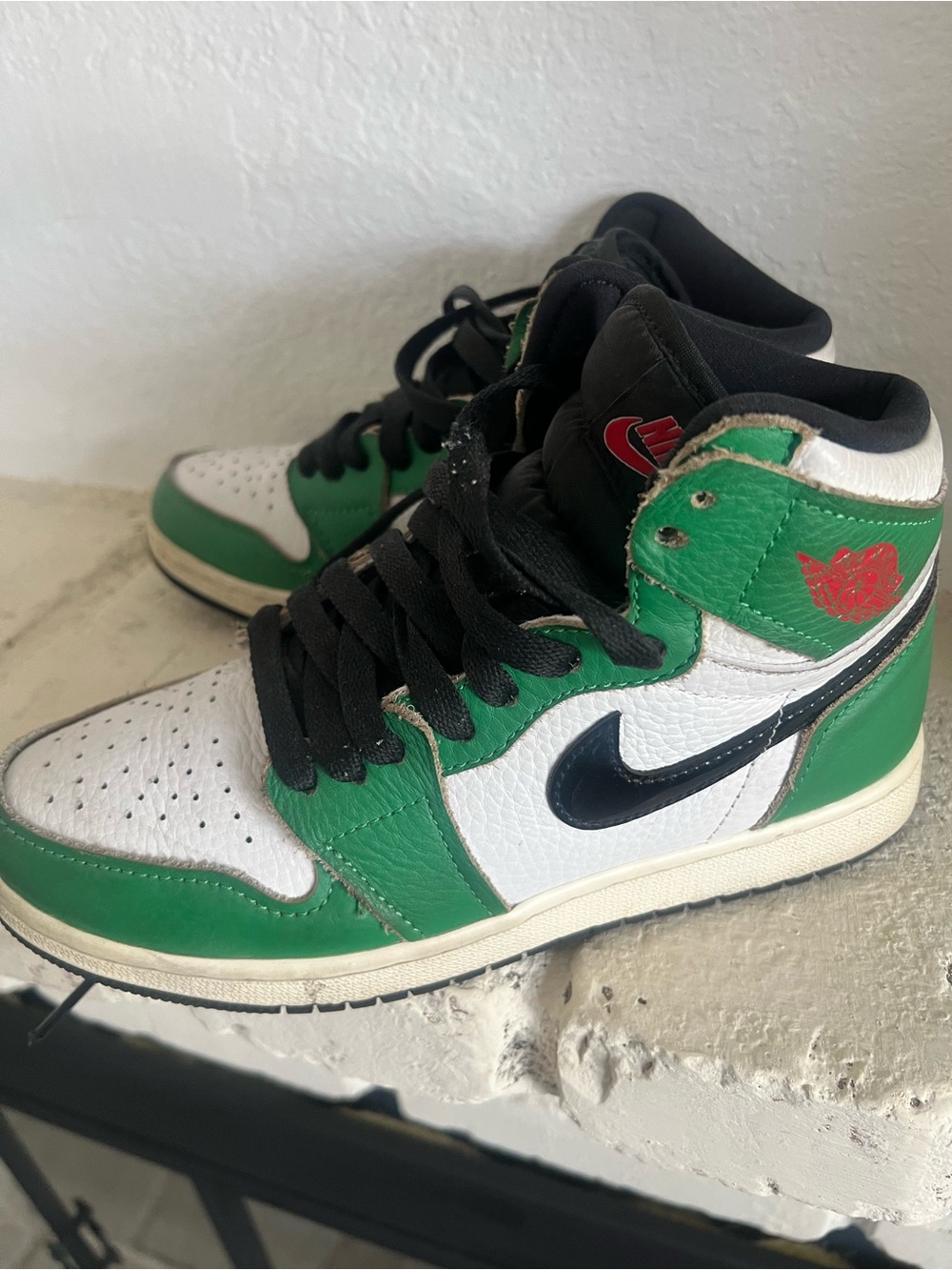 Jordan Air Jordan 1 High “Lucky Green” White Black Sneakers